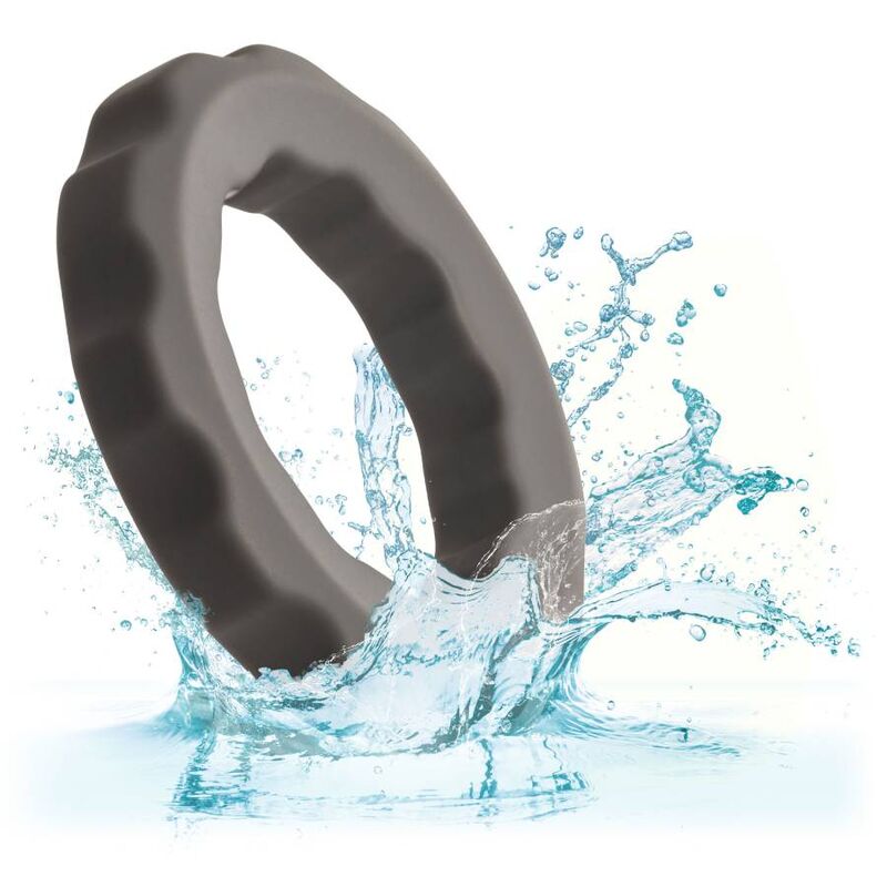 Calexotics-Alpha Anello Erect Grigio-Silicone, Impermeabile · Anelli & Guaine per pene (immagine 5)