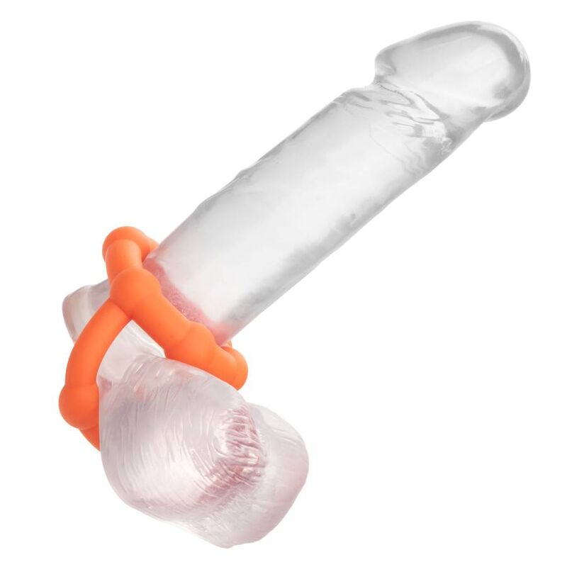 Calexotics-Alpha All Star Ring arancione-silicone, impermeabile · Anelli & Guaine per pene