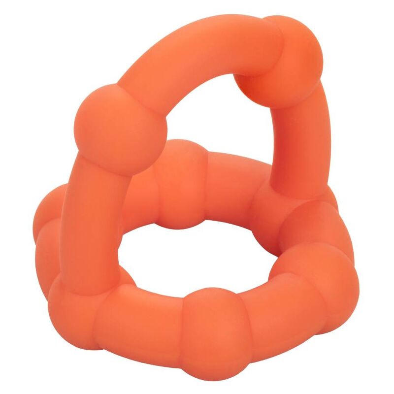 Calexotics-Alpha All Star Ring arancione-silicone, impermeabile · Anelli & Guaine per pene (immagine 6)