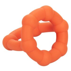 Calexotics-Alpha All Star Ring arancione-silicone, impermeabile · Anelli & Guaine per pene (immagine 5)
