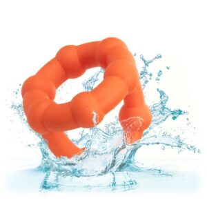 Calexotics-Alpha All Star Ring arancione-silicone, impermeabile · Anelli & Guaine per pene (immagine 4)