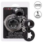 Calexotics-Alpha Dual Magnum Ring Negru-Silicon, Waterproof · Inele & Mansoane Penis (imaginea 2)