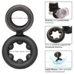 Calexotics-Alpha Dual Magnum Ring Negru-Silicon, Waterproof · Inele & Mansoane Penis (imaginea 5)