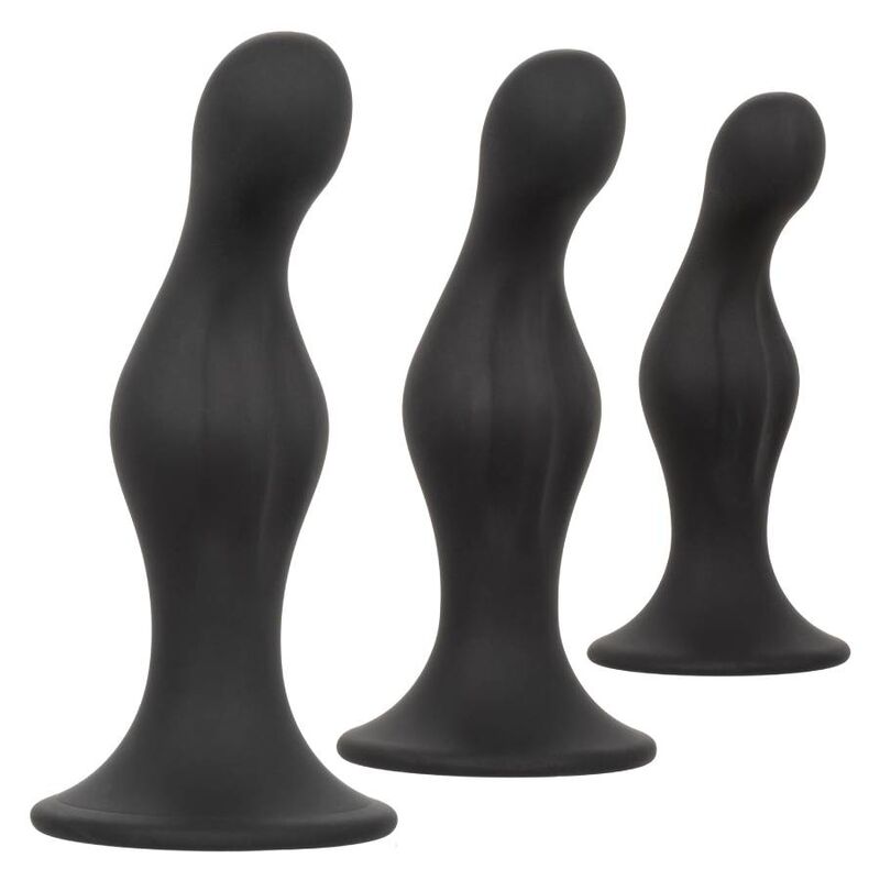 Calexotics-Kit Anal Ripple 3 Sonde in Silicone con Ventosa 1 Calexotics-Kit Anal Ripple 3 Sonde in Silicone con Ventosa · Giocattoli anali