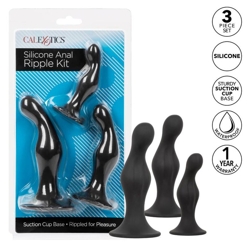 Calexotics-Kit Anal Ripple 3 Sonde in Silicone con Ventosa 2 Calexotics-Kit Anal Ripple 3 Sonde in Silicone con Ventosa · Giocattoli anali (imaginea 2)