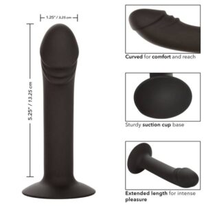 Calexotics-Plug anale Curvato-Silicio, Ventosa · Giocattoli anali (immagine 4)