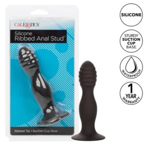 Calexotics-Plug anale Striato in Silicone con Ventosa · Giocattoli anali (immagine 2)