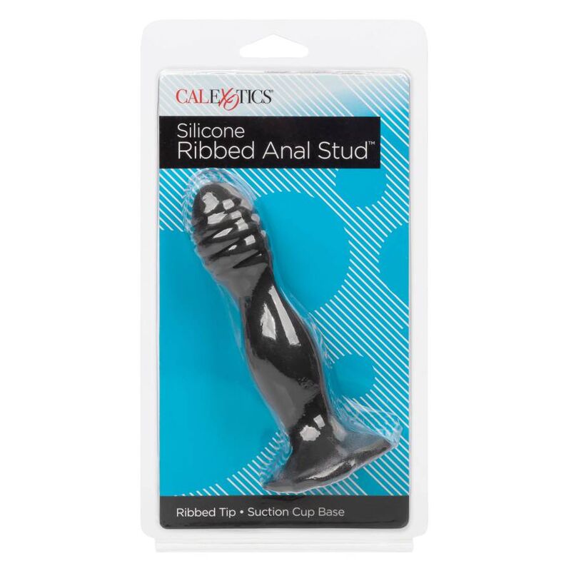 Calexotics-Plug anale Striato in Silicone con Ventosa · Giocattoli anali (immagine 7)