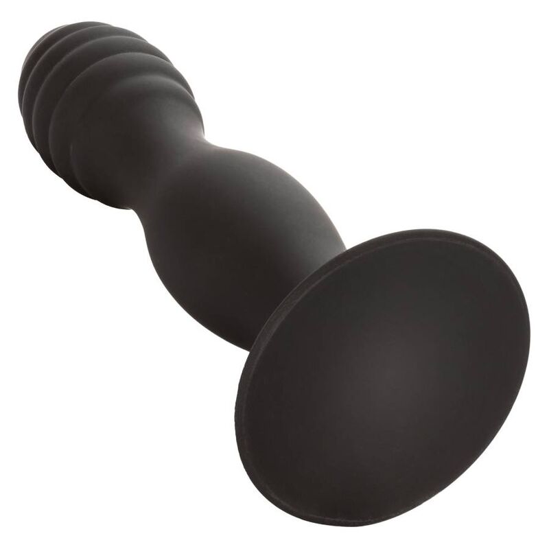 Calexotics-Plug anale Striato in Silicone con Ventosa · Giocattoli anali