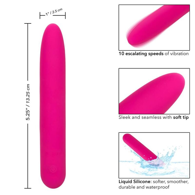 Calexotics-Bliss Vibe Pink Vibratore in Silicone Liquido, Usb · Vibratori (immagine 8)