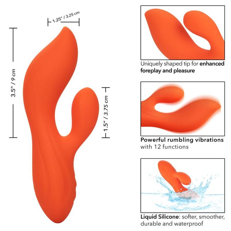 Calexotics-Stella Dual Teaser Vibratore Arancione 12 velocità · Vibratori (imaginea 9)
