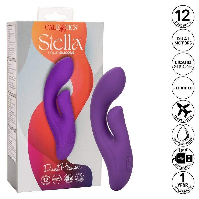 Calexotics-Stella Dual Pleaser Massager Viola 12 velocità · Vibratori (immagine 5)