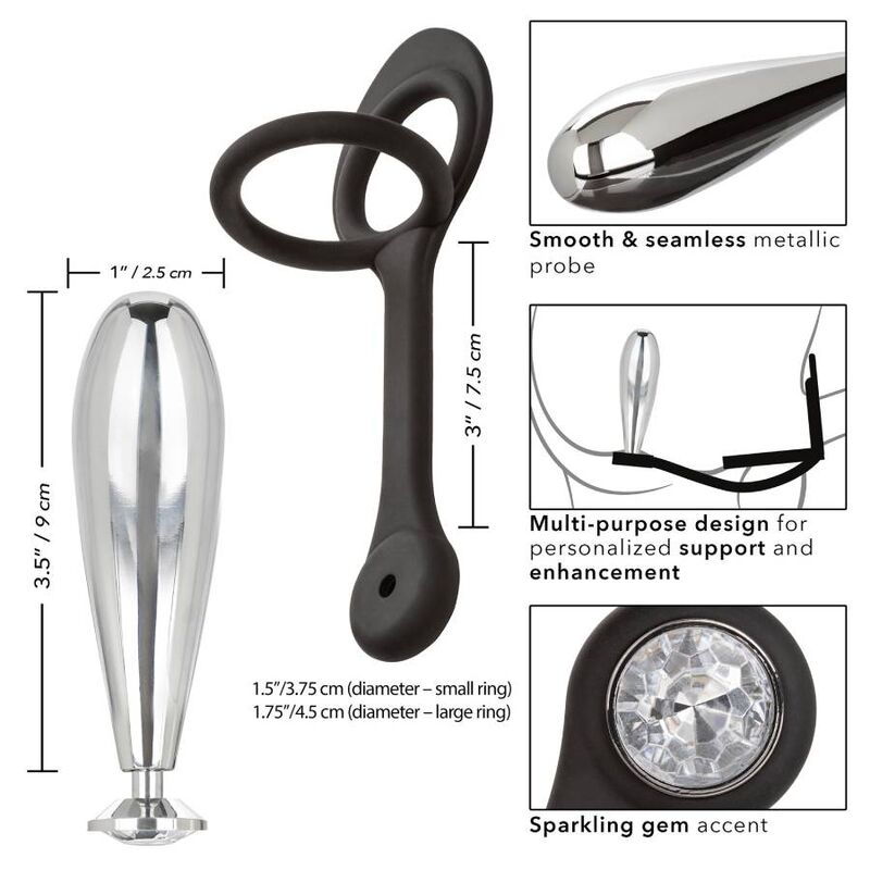 Calexotics-Star Fucker Plug in metallo con Anello in Silicone · Anelli & Guaine per pene (immagine 12)