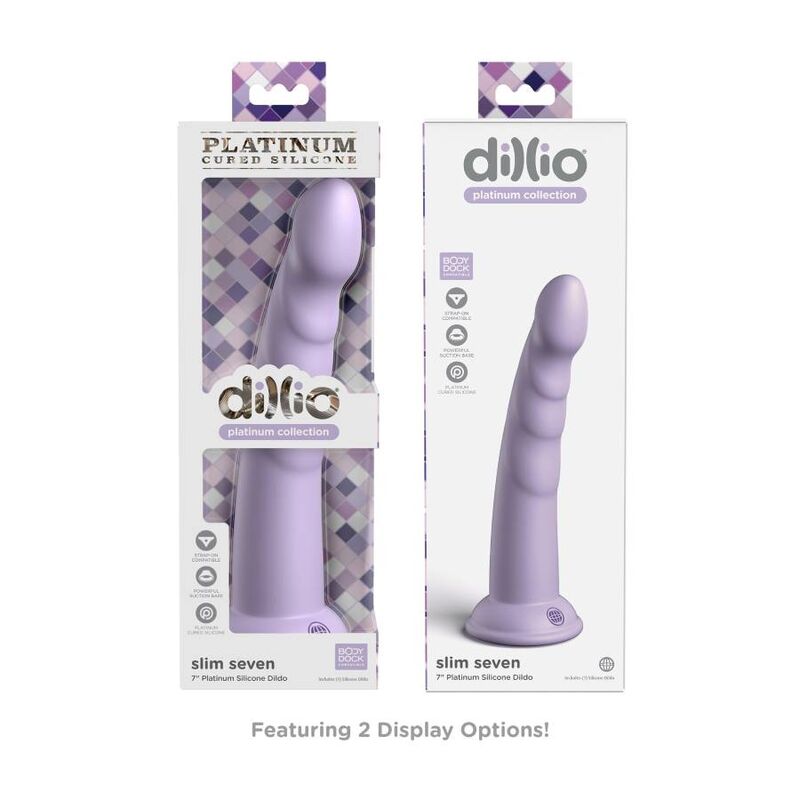 Pipedreams-Dildo Dillio Slim Seven 17,78 cm Viola 2 Pipedreams-Dillio - Slim Seven 17,78 cm Violet-Silicon, Ventuza · Dildo & Stimulatoare (imaginea 2)