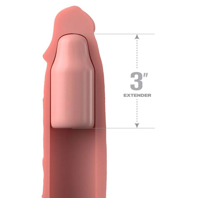Fantasy X-tensions-Guaina 22,86 cm + Estensione Rimovibile 7,62 3 Fantasy X-tensions-Guaina 22,86 cm + Estensione Rimovibile 7,62 — PIPEDREAMS · Anelli & Guaine per pene (imaginea 3)