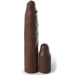 Fantasy X-tensioni-Guaina 22,86 cm + 7,62 cm Estensore Marrone-Silicone — PIPEDREAMS · Anelli & Guaine per pene (immagine 3)