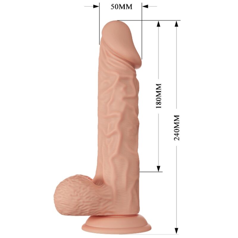 Baile Dildos-Bella riunione Buraq Vibrazione 24 cm Natural-TPR · Vibratori (imaginea 6)