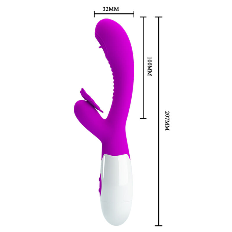 High Tech-Vibratore Rabbit con Funzione Lino e Vibrazione 2 High Tech-Vibrator Rabbit cu Funcție de Lins si Vibrații — PRETTY LOVE · Vibratoare (imaginea 2)