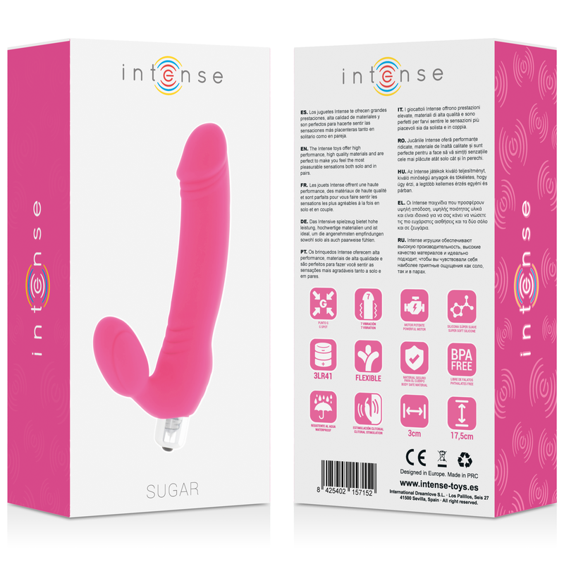 Intense High Tech-Zucchero Sette Velocità Silicone Medical Fucsia-7 · Vibratori (immagine 5)