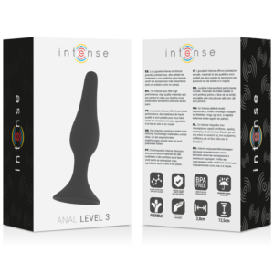 Intense Anal Toys-Livello anale 3 12.5CM Nero-Silicone · Giocattoli anali (imaginea 4)