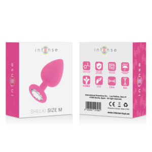 Intense Anal Toys-Shelki M Anal Plug Fucsia-Silicone, Impermeabile · Accessori BDSM (immagine 6)