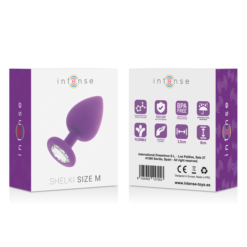 Intense Anal Toys-Shelki M Plug anale Lilla-Silicone · Accessori BDSM (imaginea 5)