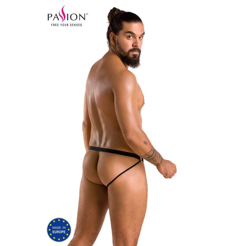 Passion-034 Slip Open Luke Nero, Poliuretano · Intimo uomo (immagine 2)