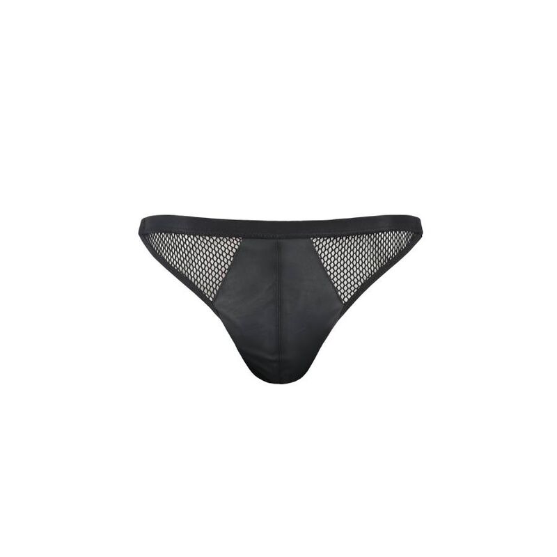Passion-034 Slip Open Luke Nero, Poliuretano · Intimo uomo (immagine 5)