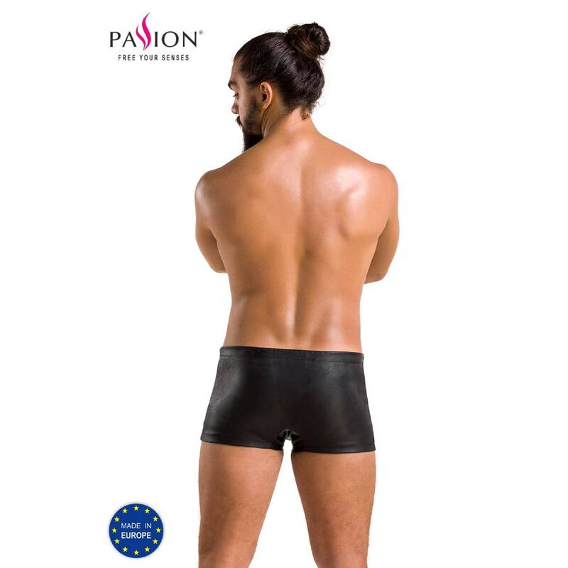 Passion-048 Short David Nero, Poliuretano · Intimo uomo (immagine 2)