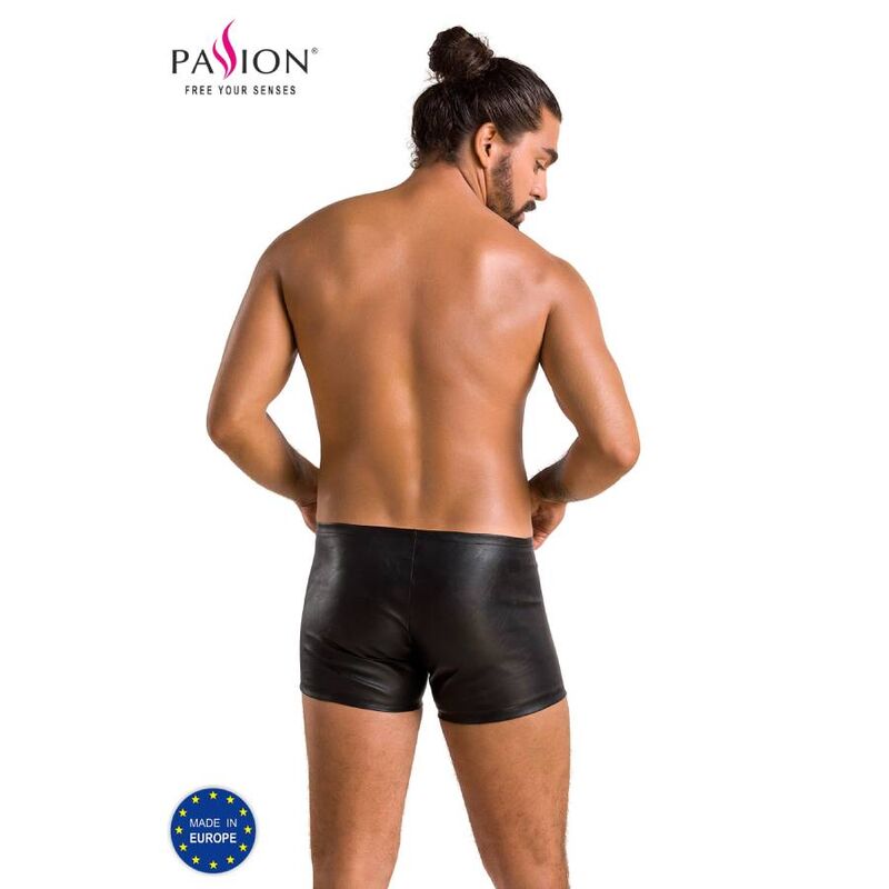 Passion-049 Short Nero Mat, Pelle ecologica · Intimo uomo (imaginea 6)