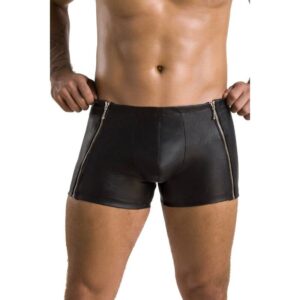 Passion-049 Short Nero Mat, Pelle ecologica · Intimo uomo (imaginea 3)