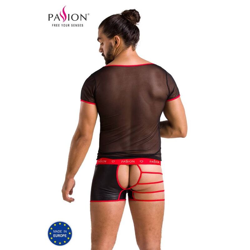 Passion-055 Set Mark Nero, Poliuretano · Intimo uomo (immagine 2)