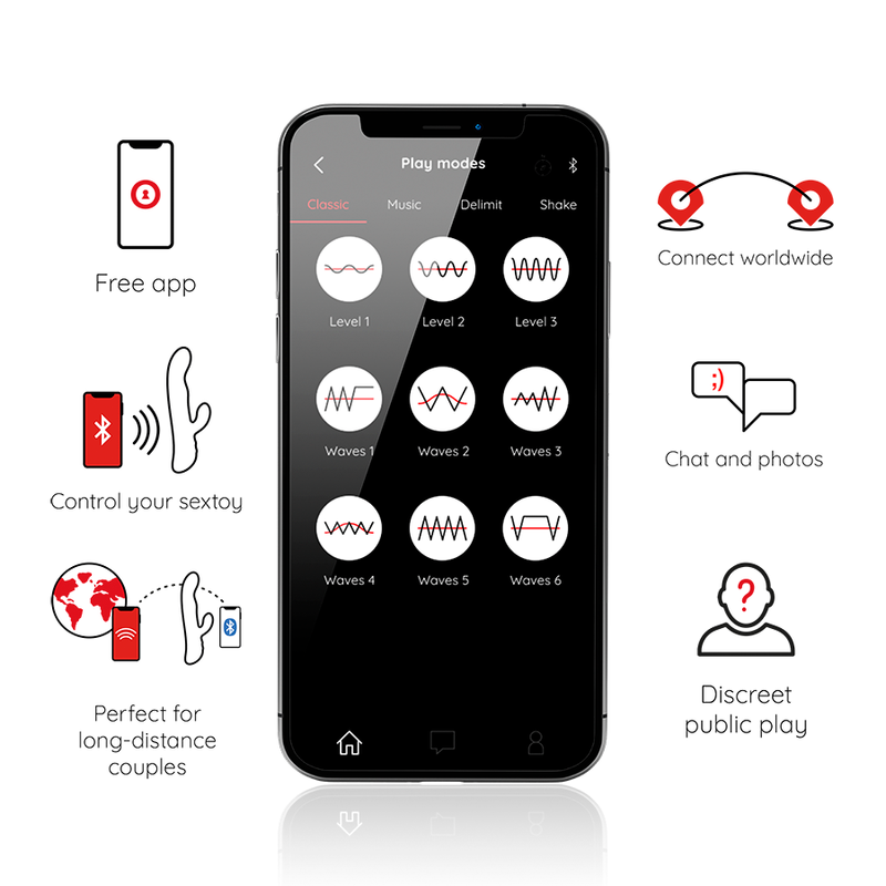 Oninder-Oslo vibratore coniglio con rotazione e applicazione · Giocattoli per coppie (imaginea 7)