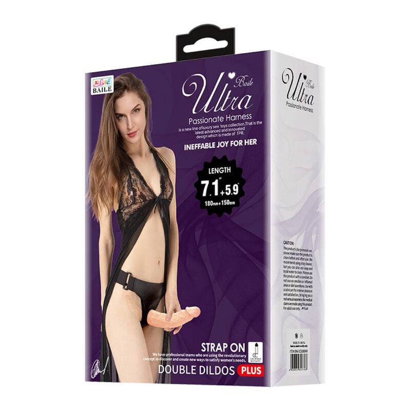 Baile Harness Collection-Ultra Passionate Dildo Doppio con Imbracatura-TPR 4 Baile Harness Collection-Ultra Passionate Dildo Doppio con Imbracatura-TPR · Strap-on & Imbracature (imaginea 4)