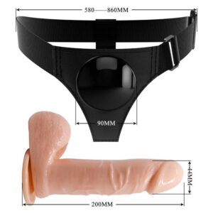 Harness Collection-Mutandine Harness Universale con Dildo Tom 20 cm — PRETTY LOVE · Strap-on & Imbracature (immagine 7)