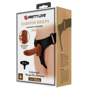 Harness Collection-Mutandine Imbracatura Universale con Dildo Micheal 20 cm — PRETTY LOVE · Strap-on & Imbracature (imaginea 5)