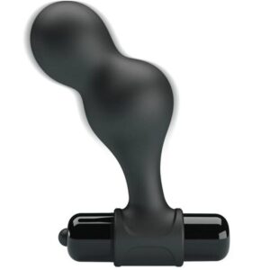 Mr Play-Spina vibrante anale in silicone Nero-10 velocità