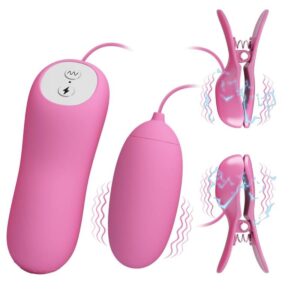 Remote Control-Pinze vibranti a elettroshock Rosa-Silicone, 7 — PRETTY LOVE · Accessori BDSM (immagine 9)