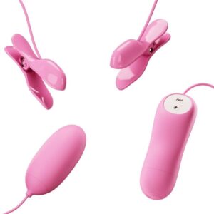 Remote Control-Pinze vibranti a elettroshock Rosa-Silicone, 7 — PRETTY LOVE · Accessori BDSM (immagine 5)