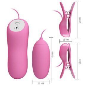 Remote Control-Pinze vibranti a elettroshock Rosa-Silicone, 7 — PRETTY LOVE · Accessori BDSM (immagine 7)