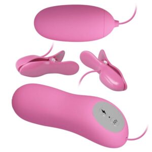 Remote Control-Pinze vibranti a elettroshock Rosa-Silicone, 7
