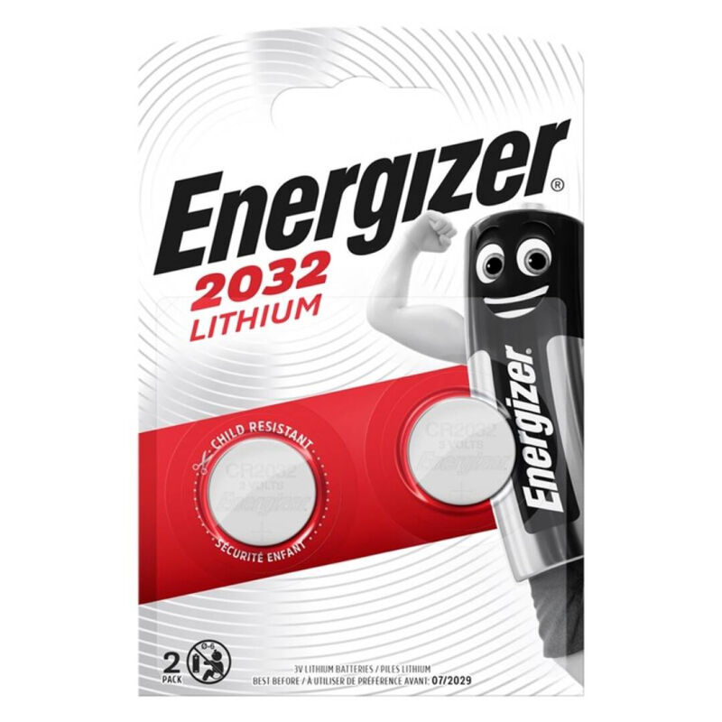 Energizer-Batteria Pulsante Litio CR2032 3V - 2 Unità