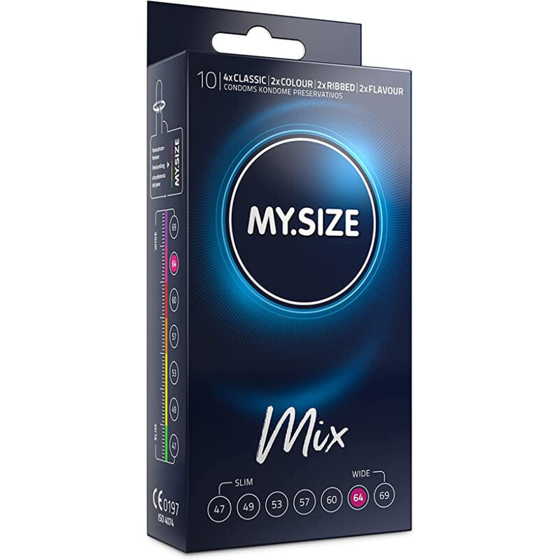 My Size Mix-Mix Preservativi 64 mm 10 Pezzi 1 My Size Mix-Mix Preservativi 64 mm 10 Pezzi · Preservativi