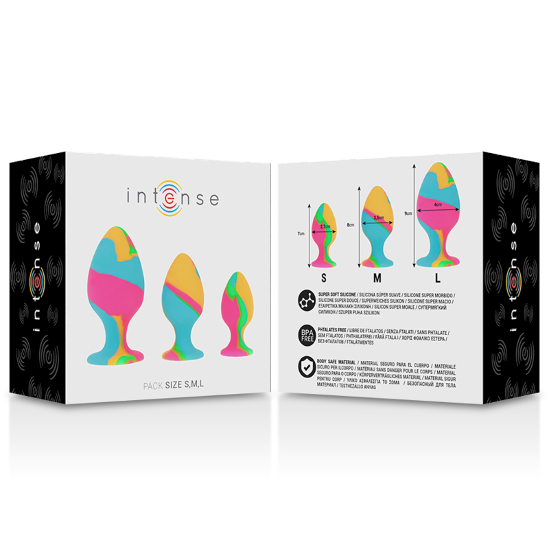 Intense Anal Toys-Set di spine in silicone multicolore-Ventosa · Accessori BDSM (imaginea 5)