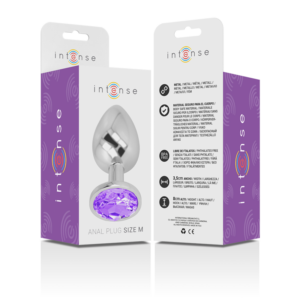 Intense Anal Toys-Plug anale in metallo in Alluminio con Cristallo-Viola, Taglia M · Accessori BDSM (imaginea 5)