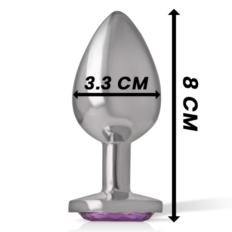 Intense Anal Toys-Plug anale in metallo in Alluminio con Cristallo-Viola, Taglia M 3 Intense Anal Toys-Plug anale in metallo in Alluminio con Cristallo-Viola, Taglia M · Accessori BDSM (imaginea 3)