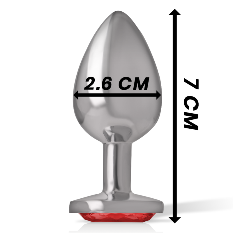 Intense Anal Toys-Plug anale in metallo Alluminio con cristallo Rosso 6 Intense Anal Toys-Plug anale in metallo Alluminio con cristallo Rosso · Accessori BDSM (immagine 6)