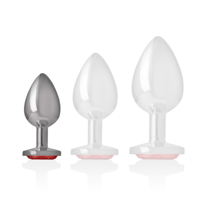 Intense Anal Toys-Plug anale in metallo Alluminio con cristallo Rosso 2 Intense Anal Toys-Plug anale in metallo Alluminio con cristallo Rosso · Accessori BDSM (immagine 2)