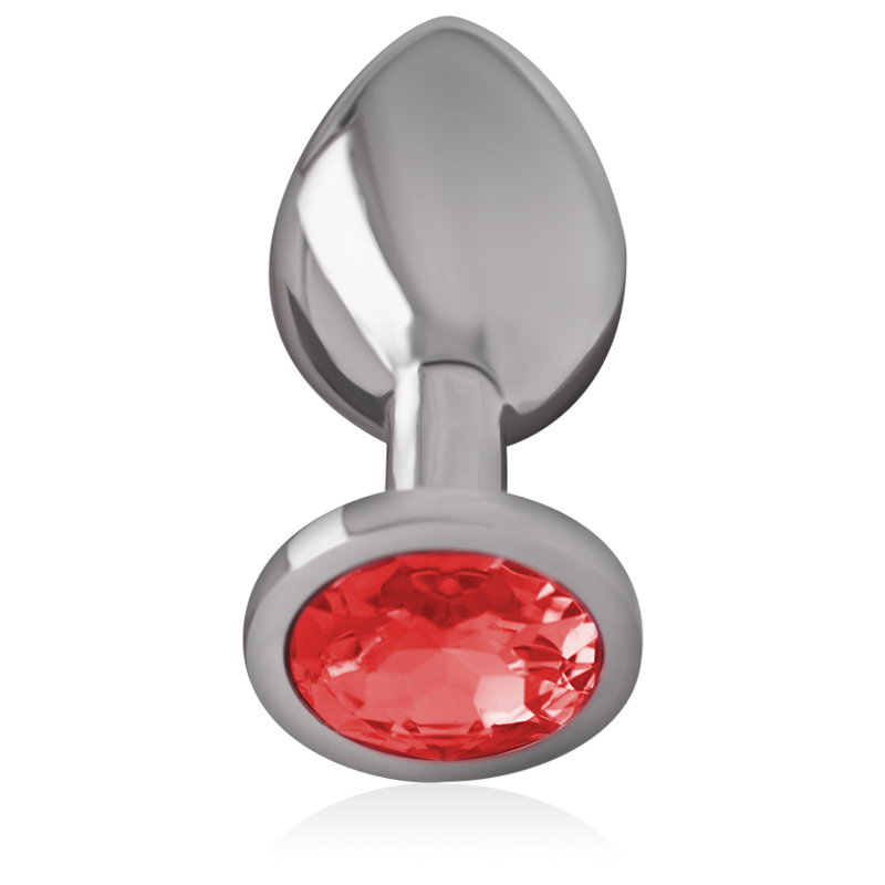 Intense Anal Toys-Spina anale in metallo con cristallo Rosso, M · Accessori BDSM (imaginea 6)