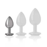 Intense Anal Toys-Plug anale in alluminio con cristallo Nero 10 Intense Anal Toys-Plug Anal din Aluminiu cu Cristal Negru · Accesorii BDSM (imaginea 4)